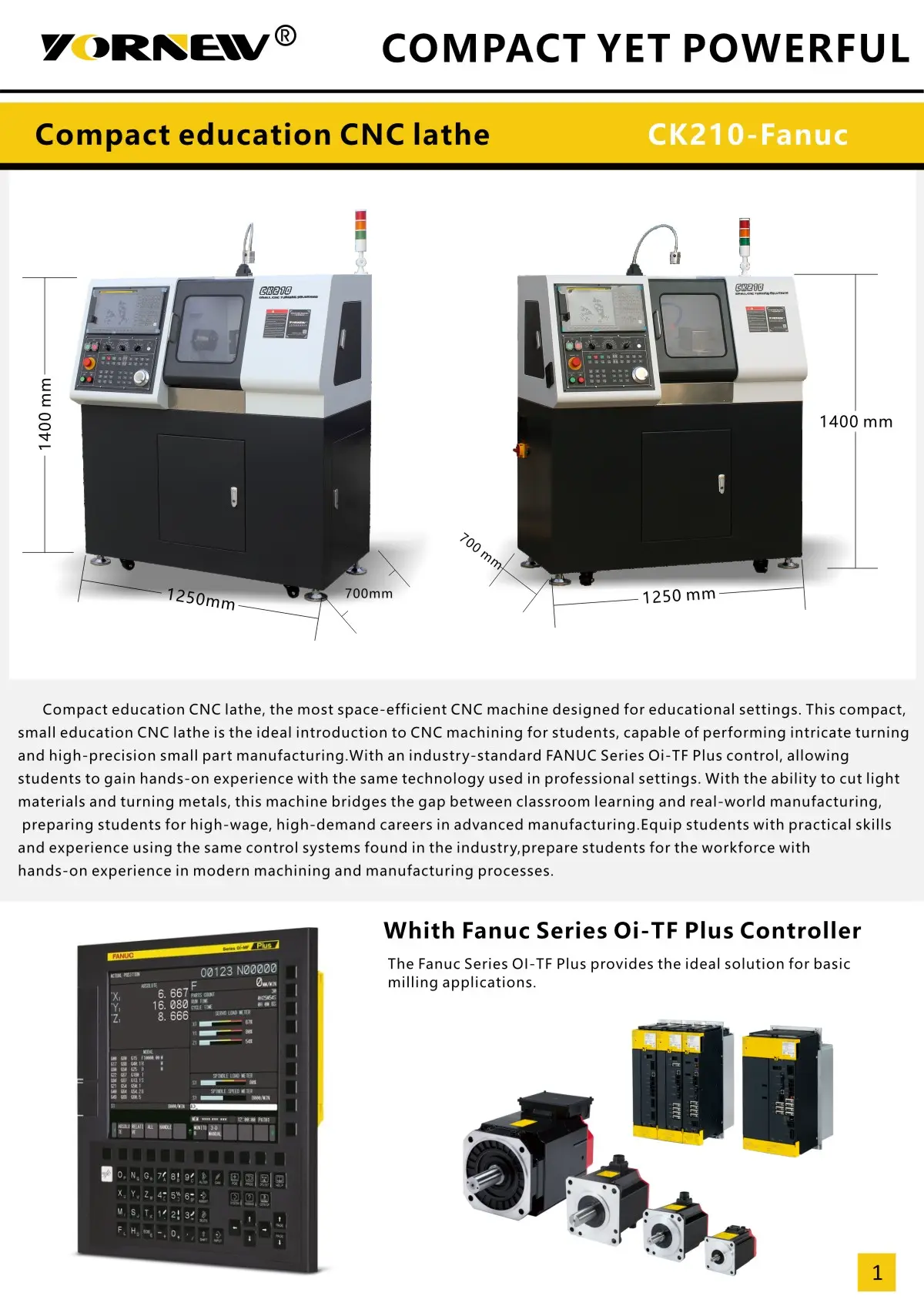 Fanuc Compact Educational CNC Lathe