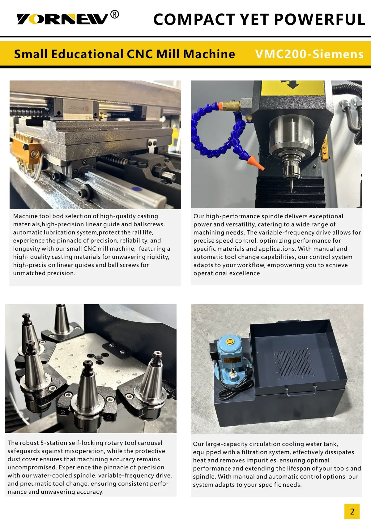 Siemens Small Educational CNC Mill Machine